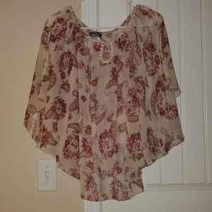 Floral Shear Dress Shirt
